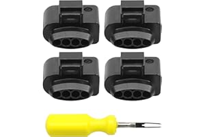 TAVASKI Ignition Coil Connector Repair Kit with 4PCS Harness Plug and 1PCS 0.3CM Space Take-up Tool Fit for VW Passat Phaeton Polo SKODA Octavia Rapid Superb Yeti AUDI A1-A8 Q7 TT Replace 4B0973724