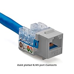 trueCABLE Cat6A Keystone Jack, Unshielded (UTP), 90