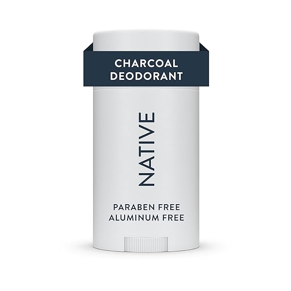NATIVE DEODORANT | NATURAL DEODORANT FOR MEN, ALUMINUM FREE WITH BAKING SODA, PROBIOTICS, COCONUT OIL AND SHEA BUTTER | CHARCOAL