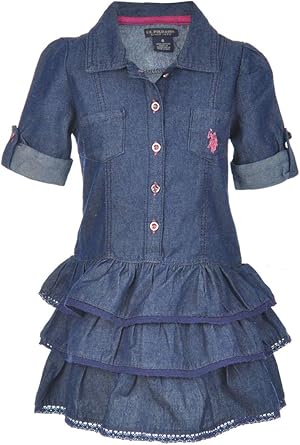denim polo dress