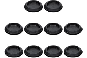 Uxcell 10pcs Hole Plug 2-3/16 Inch (56mm) Button Plugs for 50mm Hole, Snap in Locking Silicone Waterproof Tube Plug, Black