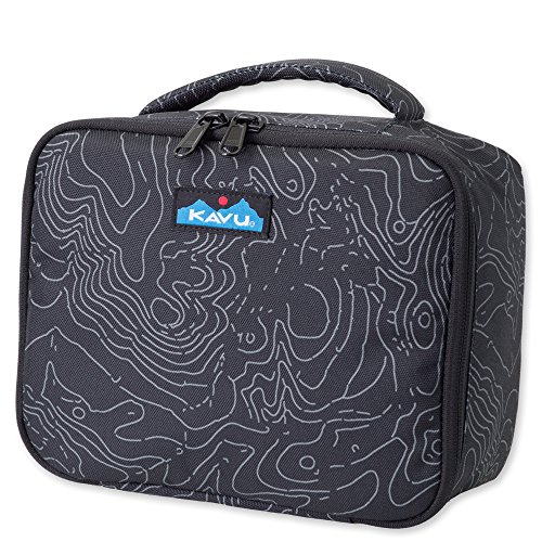KAVU Lunch Box Bag, Black Topo, One Size