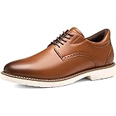HEEZ Men's Dress Shoes Comfortable, Business Casual Oxfords Shoes for Men Split Leather, Lightweight Dress Sneakers for Office Fomal Wedding Church