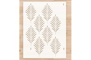CELAENO Fern Wall Stencil for Painting, 12x 16 Inch Reusable Modern Stencil Template for Painting Repeated Patterns on Wall, Furniture