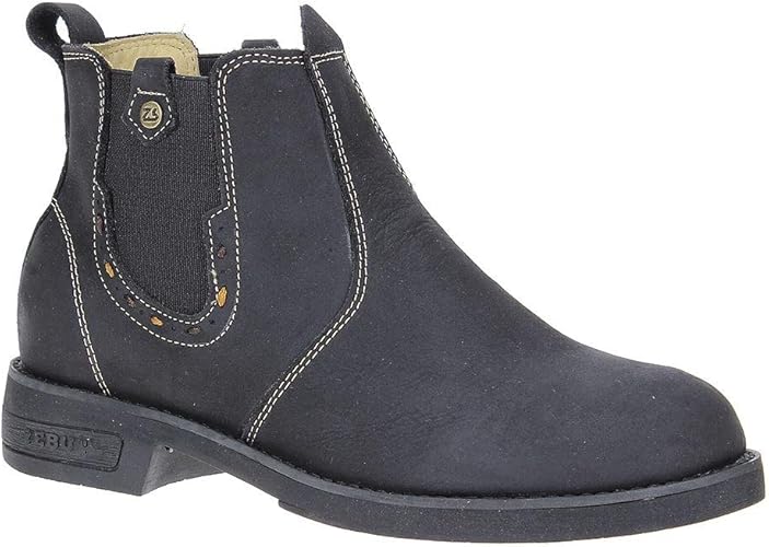 Botina Feminina Preta Zebu Original Bico Redondo 23378 | Amazon.com.br