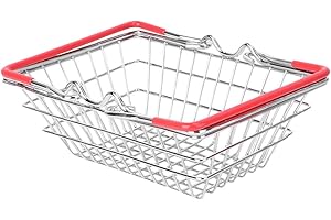 GLSTOY Woven Small Basket Mini Storage Basket for Boys and Girls Toy Shopping Basket Metal Wire