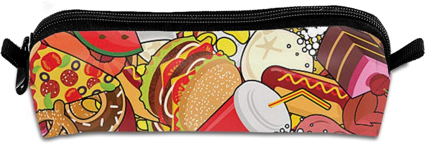 Amazon ハンバーガー 食べ物 ペンケース ペンバッグ 文具ケース 文具バッグ おもしろ収納ポーチ 鉛筆ケース 万年筆ケース オシャレ筆箱 スリム 文房具 大容量 便利 人気 女の子 男の子 シューズ バッグ