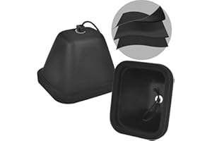 ANKHOH Outdoor Faucet Covers for Winter, Hard Spigot Cover Insulated for Freeze Protection Outside Water Protector Hose Bib Closure Reusable- Black(1Pack)