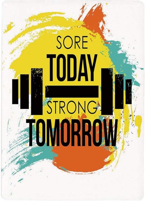 Amazon 壁紙 絵画風ポスター フィットネス 今日は痛い強い明日ジム引用タイポグラフィカラフルなエネルギッシュなブラシストローク装飾 多色60x100cm インテリアシール 3d はがせる 剥がせる ステッカー シール ウォールステッカー オンライン通販