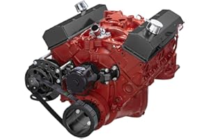 CVF RACING Black Small Block Chevy Serpentine Kit with Electric Water Pump, Alternator Only Applications 283 302 305 327 350 400