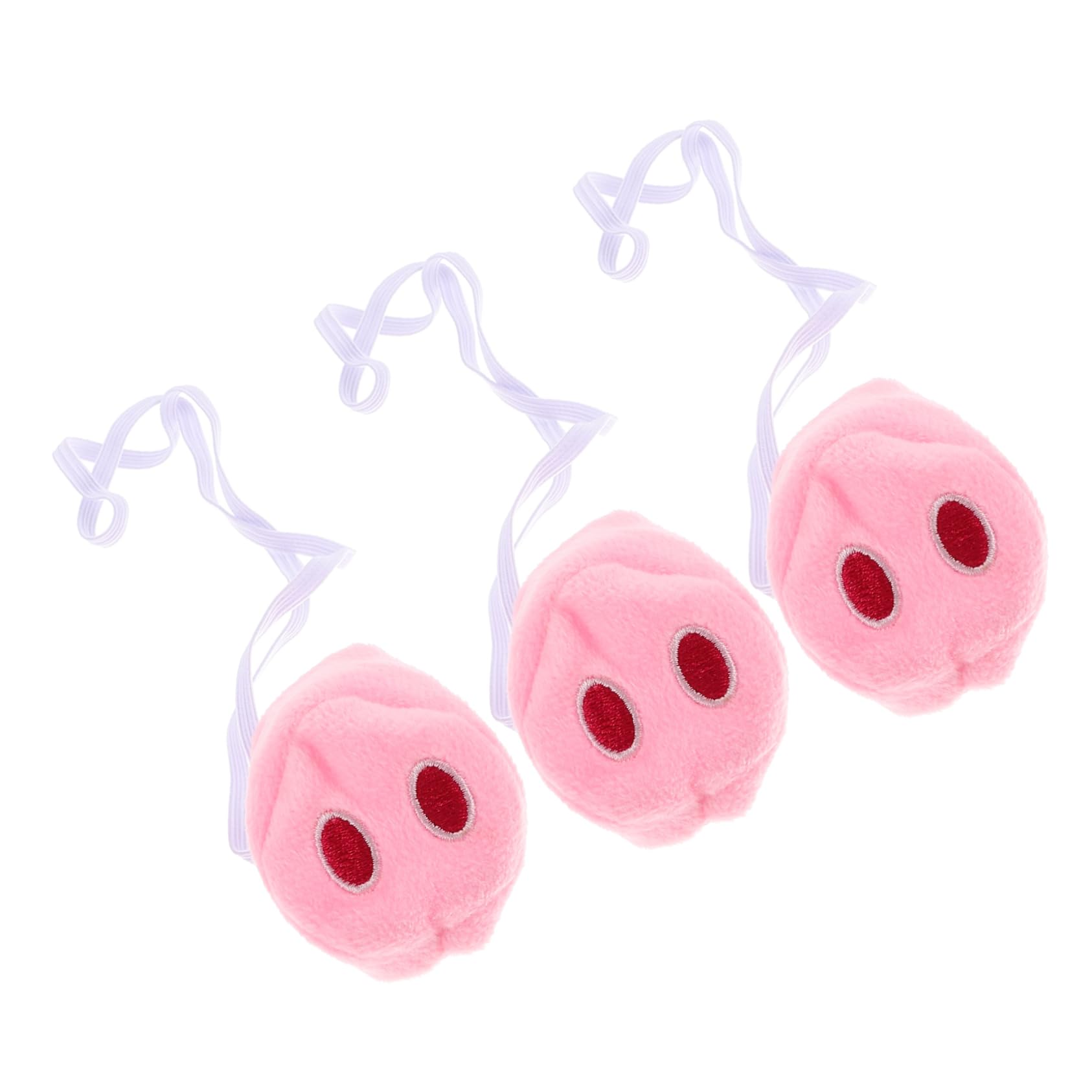 TOYANDONA 3pcs Compact Animal Tail Cartoon Plush Pig Nose Fake Nose Prosthetic Decorative Animal Prop Elastic Pig Cute Costume Snout Simulation Adorable Masks Cloth