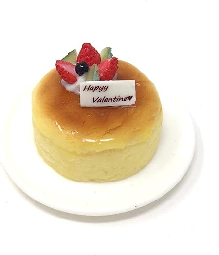 Amazon 末武サンプル 食品サンプルマグネットチーズケーキホールメッセージ付き Happy Valentine M 147 マグネット 文房具 オフィス用品