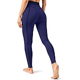 Fisoew Women's High Waisted Yoga Leggings Striped Seamless Butt Liftting Stretchy Running Gym Workout Pants