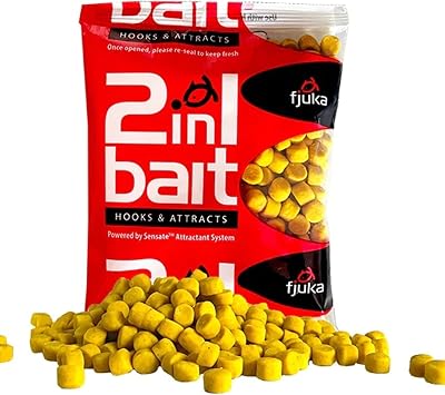 Fjuka 2in1 FatBoys 10mm Hook Bait Yellow Pellets (195g)