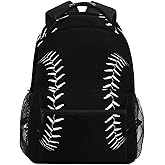 Oarencol Fashion Baseball Sport Softball American Cool Backpacks School Book Travel College Shoulder Bag for Women Girls Men Boys