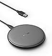 Carregador sem fio Anker, PowerWave Pad Qi certificado 10W Max para iPhone SE (2020), 11, 11 Pro, 11 Pro Max, XS Max, XR, XS, X, 8, 8 Plus, AirPods, Galaxy S20 S10 S9 S8, Note 10 9 8 (sem adaptador AC), 1 pack, Preto