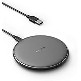 313 Anker Wireless Charger (Pad), Qi-Certified 10W Max for iPhone 14/14 Pro/14 Pro Max/13/13 Pro Max, AirPods (No AC Adapter,