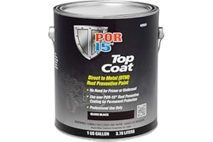 POR-15 Top Coat Paint, Direct to Metal Paint, Long-term Sheen and Color Retention, 128 Fluid Ounces, Gloss Black