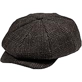POUDAY Newsboy Cap for Men - Irish Newsies Cabbie Hat - Flat Winter Hat
