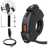 Thlevel Motorcycle Phone Charger 30W PD Type-C 18W USB Quick Charger Ultra-Narrow SAE to USB Adapter IP65 Waterproof Motorcycle Accessories for Phones/Tablets