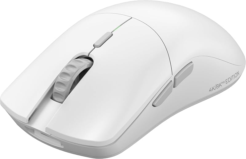 Gaming Model O 2 PRO 4K/8K Wireless Gaming Mouse - 2.4GHz 1ms delay, 4K/8K Polling, 100M clicks, 59g Ultralight, Long Battery Life, 26K DPI, RGB, Ambidextrous, 6 Buttons, PTFE Feet - White