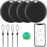 [Apple MFi Certified] LBPRT Air Tracker Tag 4 Pack, Smart Bluetooth Item Finder Work with Apple Find My (iOS Only, Android not Supported), Key Locator for Luggage Suitcase, Wallet. Replaceable Battery