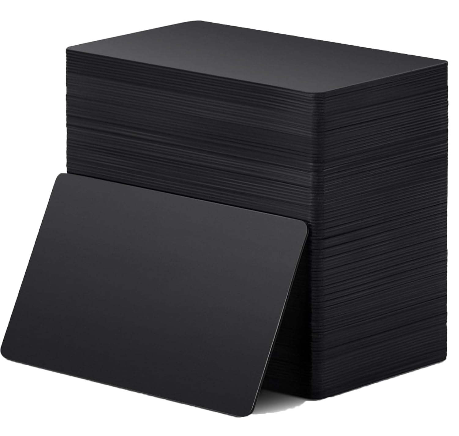 Photo 1 of 100 Pack-Premium Blank PVC Cards, Lumanious CR80 30Mil (CR8030) Graphic Quality Black Plastic Cards for Most Photo ID Badge Printers