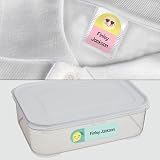 Dotty about Paper 50 Personalised No Iron Waterproof Name Labels Girls Emojis view 3