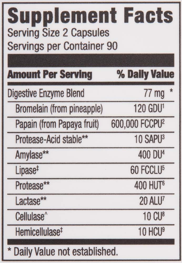  Brand - Revly Digestive Enzyme Complex, Supports Healthy Digestion, 180 Count Capsules, 90 Servings, Satisfaction Guaranteed: Health & Personal Care