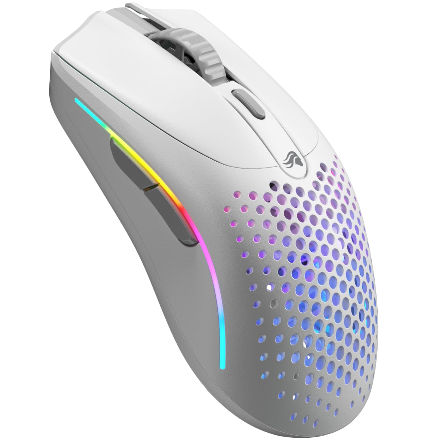 Photo 1 of Glorious Model O 2 Mini Wireless Gaming Mouse: Superlight 57g, up to 210hr Battery, Dual Wireless 2.4GHz and Bluetooth 5.2, 26K Optical Sensor, 80M Clicks, 6 Programmable Buttons, FPS Mouse, White