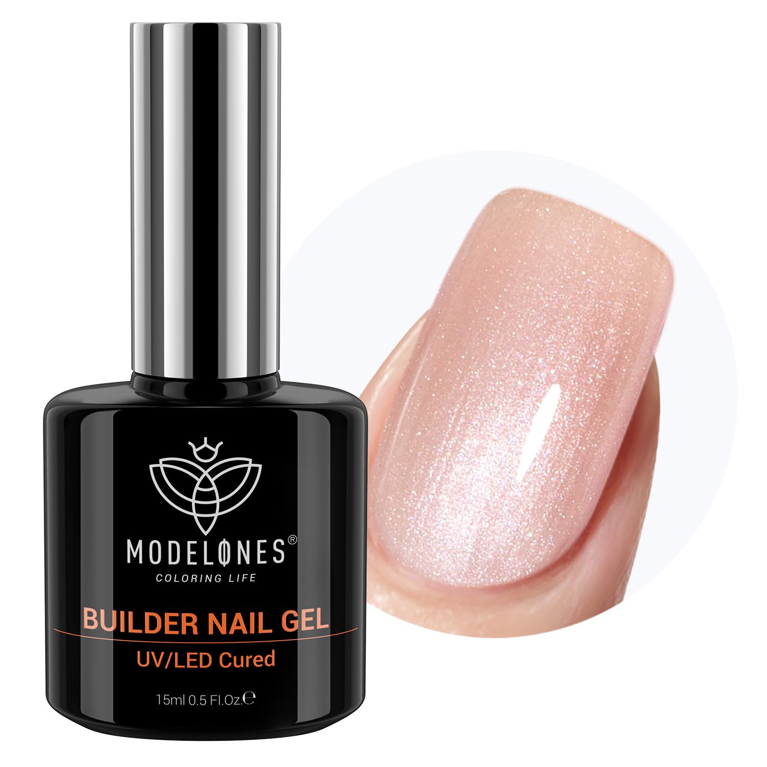 modelones Builder Nail Gel, 8-in-One Gold Shimmer