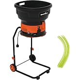 GRASSTIGON Electric Leaf Mulcher Shredder, 15 Amp, 8400 RPM, 17:1 Ratio | Portable Leaf Shredder and Leaf Grinder for Dry Leaves, Yard Waste Mulcher for Bagging or Composting, Black &amp; Orange