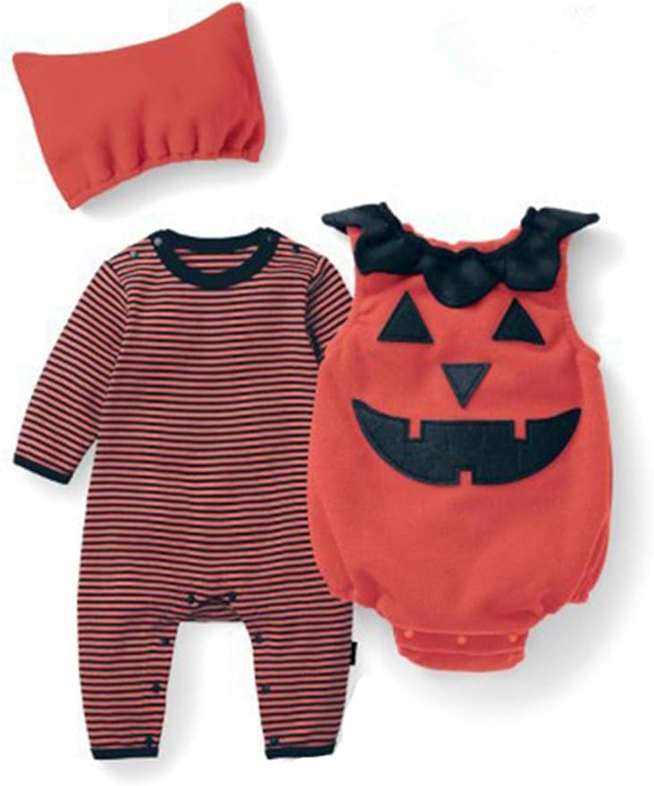 Tkiames Bambino Inverno Zucca Halloween Pagliaccetto Neonato Body