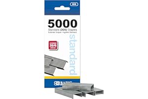BAZIC Products Staples Standard (26/6) 5000/Pack, Stapler Refill Standard Size Staple, Silver Colors, 1-Pack