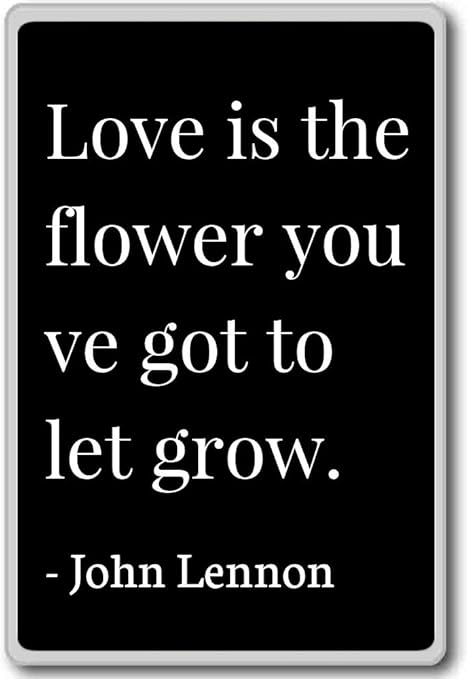 Amazon De Kuhlschrankmagnet Aufschrift Love Is The Flower You Ve Got To Let Grow John Lennon