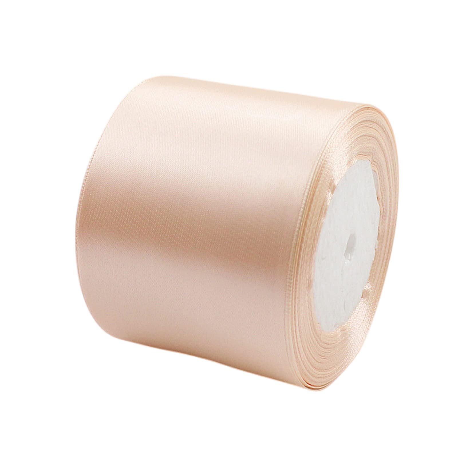 23m Wide Champagne Pink Satin Ribbon for Wedding Car,Large Fabric 3 Inch Car Thick Crafting,Gift Wrapping,Wedding,Christmas,DIY,Hair Bows,Cake Decorations, 7.5CM — image 1
