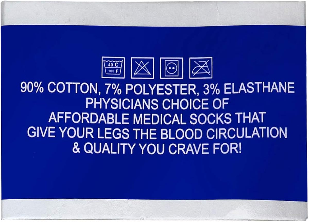 Physicians Approved Diabetic Socks Crew Unisex 3, 6 or 12-Pack: Clothing