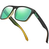 DUBERY Classic Polarized Sunglasses for Men Women Retro 100% UV Protection Driving Sun Glasses D731