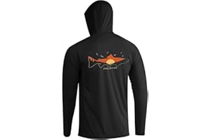 Palmyth Fishing Hoodie for Men Long Sleeve Sun Protection UV UPF 50+ Shirts…