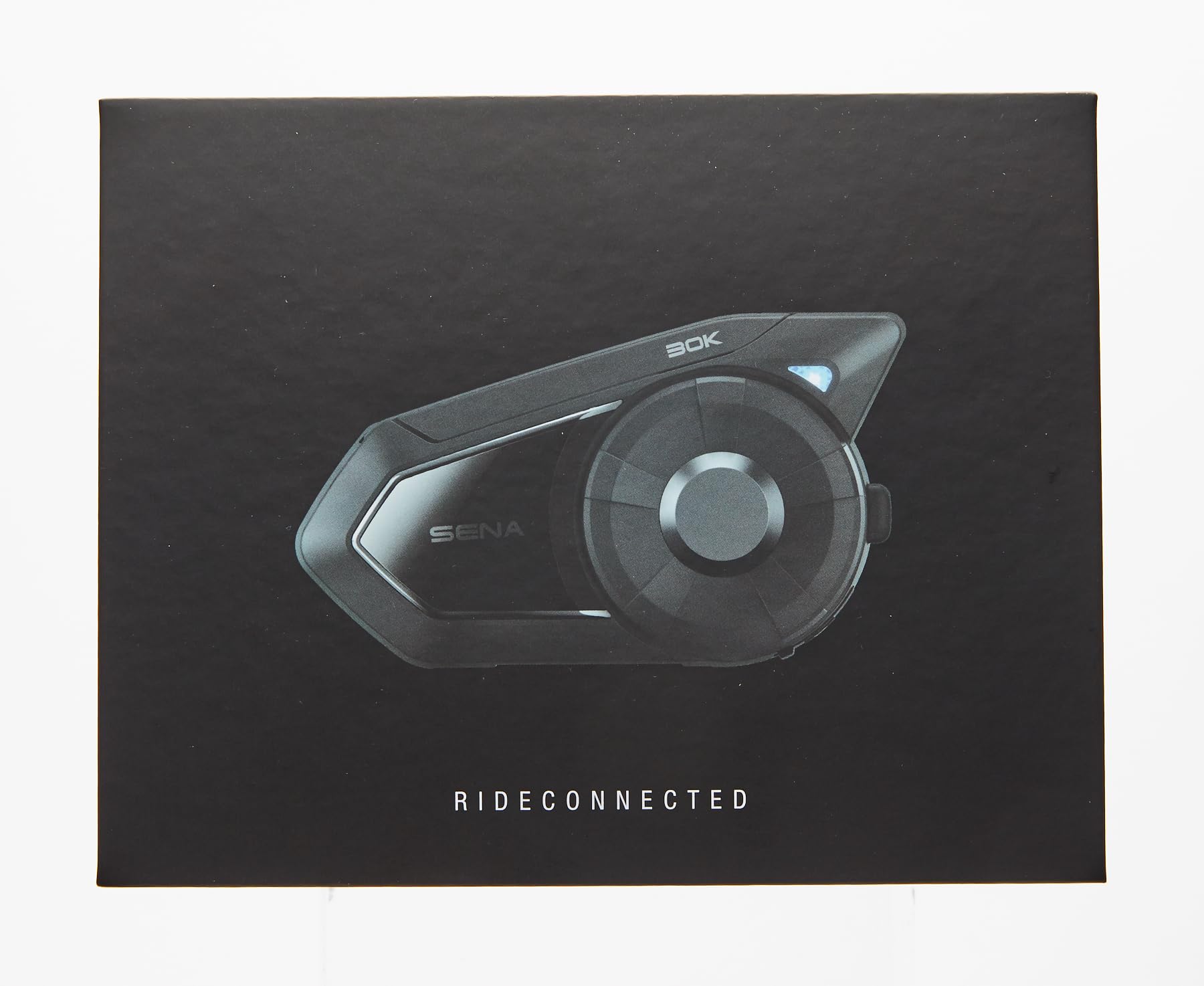 Sena 30K Motorcycle Bluetooth Headset Mesh Communication System, Black, Single Pack with HD Speakers