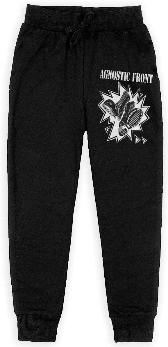 COURTNEYJOHNSON Agnostic Front Kids' Soft Casual Pull-On Jogger Sweatpant with Pockets for Boys Or Girls