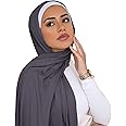 Piewag Hijab Scarf for Women Soft Cotton Muslim Jersey Hijab Head Wrap Scarves Fashion Long Scarf Shawls