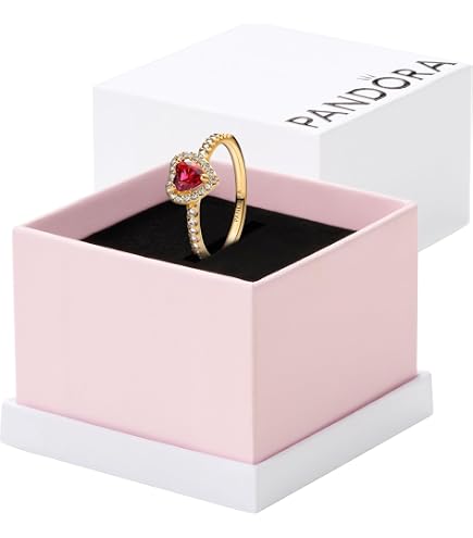 Amazon.com: PANDORA Two Sparkling Hearts Ring - Sterling Silver
