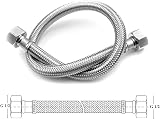 XIFIRY 1/2" BSP Flexible Hoses Pair 500mm Stainless Steel Braided view 6