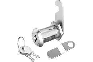 Jayseon 1 Pack Cabinet Locks with Key, RV Cam Lock 1-1/8" Keyed Alike, Mailbox Lock Replacement for Drawer Toolbox RV Compartment Storage Door, Zinc Alloy