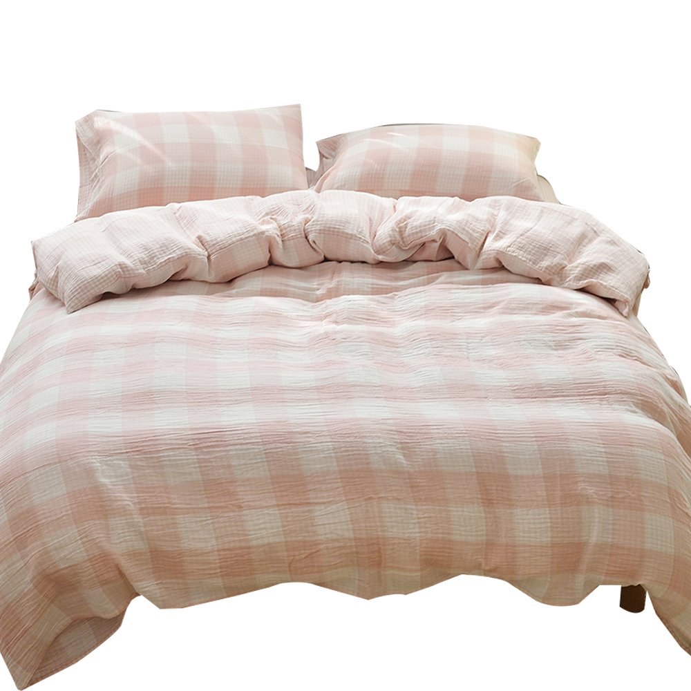 Amazon Com Mkxi Geometric Pattern Pink Grid Plaid Modern Bedding