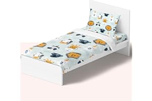 NIKKIPETER Nikki Peter 100% Cotton Kids Bedsheet Sets for Boys and Girls, Animal Sheets Twin, Jungle Twin Bedding, Easy Care Super Soft Sheets Set - OEKOTEX Certified