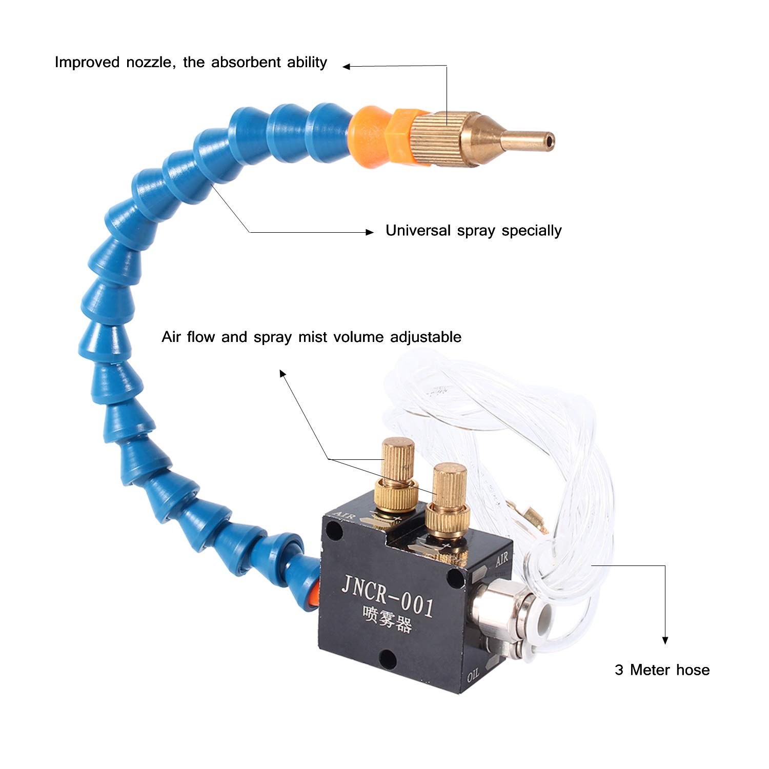 Mist Coolant Spray System,Adjustable Metal Mist Coolant Mist Lubrication,Spray System Unit For 8Mm Air Pipe - Image 4