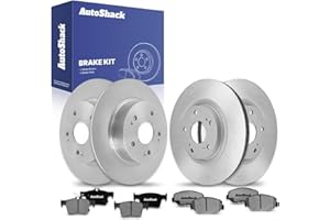 AutoShack Front & Rear Brake Rotors Ceramic Brake Pads Replacement For 2016-2021 Honda Civic 1.5L 2.0L FWD 12-PC Brake Kit