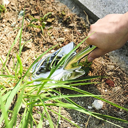 Onpiece Stainless Steel Trowel Shovel Digging Transplanter Garden Tool, 11 Inch